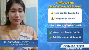 Vũ Thị Tươi, Chứng thiểu năng tuần hoàn não được cải thiện sau khi dùng AZBrain