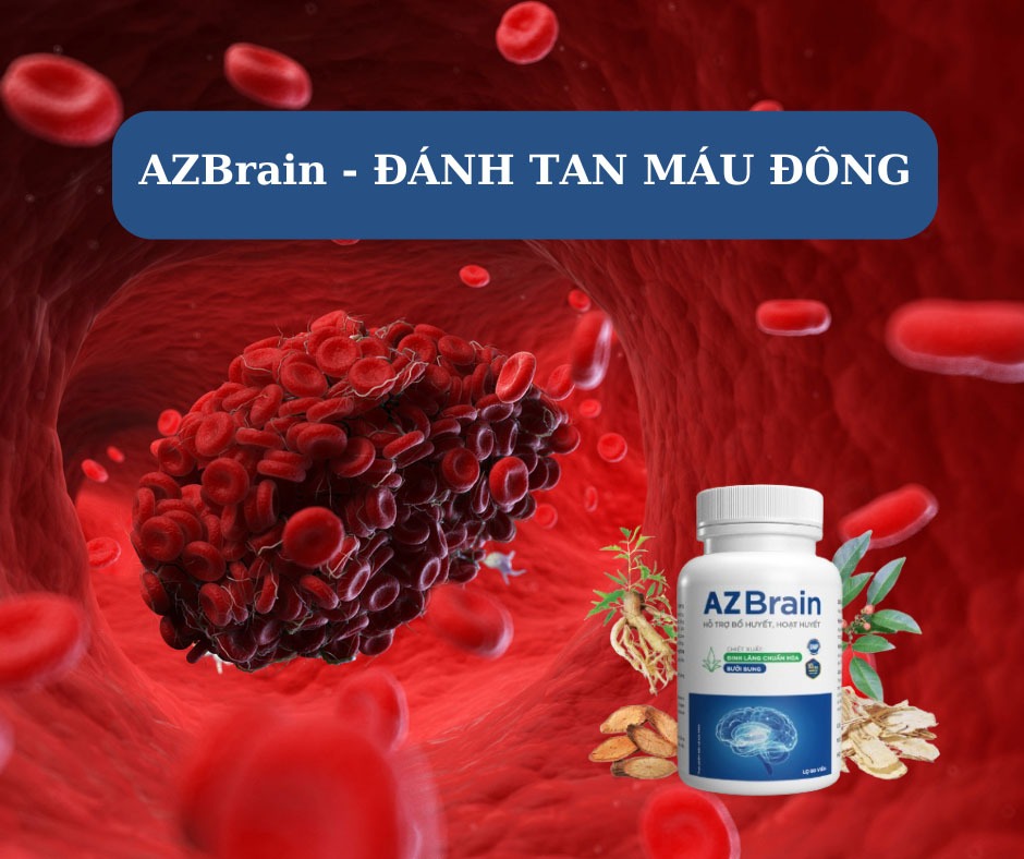 AZBrain với thành phần kê huyết đằng và đan sâm giúp ức chế hình thành cục máu đông